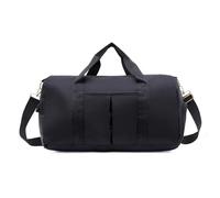 Borsa da palestra impermeabile in nylon per uomini e donne, per allenamento, fitness, viaggi, tappetino da yoga, borsa sportiva con scomparto per scarpe (nero)