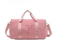 Borsa da palestra impermeabile in nylon per uomini e donne, per allenamento, fitness, viaggi, tappetino da yoga, borsa sportiva con scomparto per scarpe (rosa)