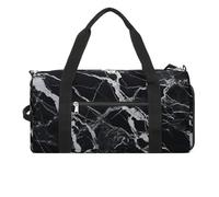 Borsa da palestra in marmo bianco e nero per uomo e donna, impermeabile, grande borsone per allenamento da viaggio