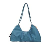 Borsa da palestra in nylon con scomparto per scarpe, borsa da viaggio, yoga, borsone da palestra, borsone da weekend, con cinghie regolabili, Blu, Bellezza di massa