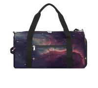 Borsa da palestra leggera con campo stellare nello spazio profondo, borsone da viaggio con scomparto per scarpe, borsa da palestra da donna per pernottamento, fine settimana, yoga, palestra, viaggi