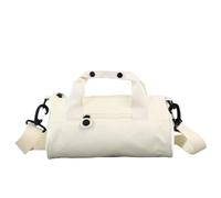 Borsa da palestra leggera con una spalla, da viaggio, sport, danza, fine settimana, in nylon, borsa da nuoto per bambini, borsa per fitness e yoga, bianco, M 33*18*18