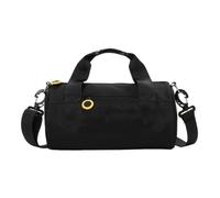 Borsa da palestra leggera con una spalla, da viaggio, sport, danza, fine settimana, in nylon, borsa da nuoto per bambini, borsa per fitness e yoga, Nero , L 42*23*23