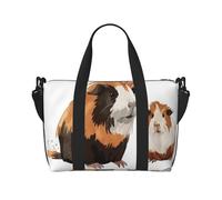 Borsa da palestra Little Squirrel Duffel Bag per uomo donna borsa da viaggio per la notte con scomparto per scarpe borse da allenamento, Illustrazione del maiale d'India, Taglia unica, Borsone da