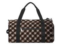 Borsa da palestra marrone e bianca per uomo e donna, resistente all'acqua, borsa da viaggio leggera per sport di viaggio, bianca, taglia unica