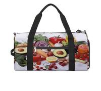 Borsa da palestra per alimenti sani, borsa da palestra per donne e uomini, borsa da palestra con scomparto per scarpe riutilizzabile, mini borsa da palestra, cibo sano, taglia unica