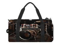 Borsa da palestra per batteria, borsa da palestra per donne e uomini, borsa da palestra con scomparto per scarpe, borsa da palestra riutilizzabile, mini borsa da palestra, set batteria, taglia unica
