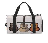 Borsa da palestra per chitarra, borsa da palestra per donne e uomini, zaino da palestra con scomparto per scarpe, borsa da palestra riutilizzabile, mini borsa da palestra, chitarra, taglia unica