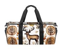 Borsa da palestra per donna,borsa da palestra piccola per uomo,cervo vintage legno alce,borsa da notte