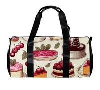 Borsa da palestra per donna,borsa da palestra piccola per uomo,dessert torta ciliegia fragola,borsa da notte