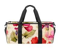 Borsa da palestra per donna,borsa da palestra piccola per uomo,Fiori d'epoca d'estate d'epoca,borsa da notte