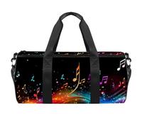 Borsa da palestra per donna,borsa da palestra piccola per uomo,nota musicale colorata,borsa da notte