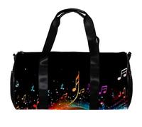 Borsa da palestra per donna,borsa da palestra piccola per uomo,nota musicale colorata,borsa da notte