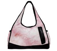 Borsa da palestra per donna,borsa da palestra piccola per uomo,Trama di marmo rosa bianco,borsa da notte