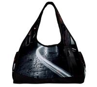 Borsa da palestra per donne e uomini, borsa da palestra da uomo, borsa da palestra da donna, borsa da viaggio per yoga, borsone per allenamento, paesaggio, boschi di montagna e lago, Motivo 2686,