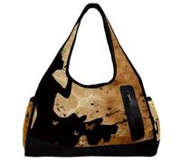 Borsa da palestra per donne e uomini, borsa da palestra da uomo, borsa da palestra per donne, allenamento fitness, danza, ragazza farfalla retrò, Fantasia 1591, 47x16.5x27cm(18.5x6.5x10.6in)