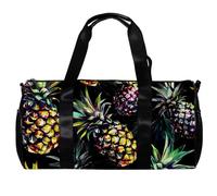 Borsa da palestra per donne e uomini, borsa sportiva, borsone da palestra, borsone per il weekend notturno, borsa con motivo frutta ananas, Fantasia 1389, 45x23x23cm(17.7x9x9in)