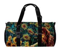 Borsa da palestra per donne e uomini, borsone, borsa da allenamento, borsa da viaggio, allenamento, cavallo colorato con pittura a olio, Motivo 5823, 45x23x23cm(17.7x9x9in)