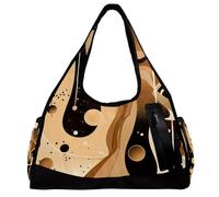 Borsa da palestra per donne e uomini, borsone, borsa da allenamento, borsa da weekend, musica colorata note artistiche, Motivo 5058, 47x16.5x27cm(18.5x6.5x10.6in)
