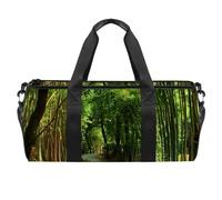 Borsa da palestra per donne e uomini, borsone da uomo, borsa da allenamento, borsa da viaggio, allenamento, campo naturale, girasole, Motivo 5240, 45x23x23cm(17.7x9x9in)