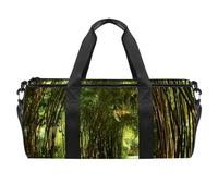 Borsa da palestra per donne e uomini, borsone da uomo, borsa da allenamento, borsa da viaggio, allenamento, campo naturale, girasole, Motivo 5242, 45x23x23cm(17.7x9x9in)