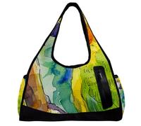 Borsa da palestra per donne e uomini, borsone da uomo, borsa da palestra da donna, borsa da palestra, borsa per la notte, guarda il mondo in modo diverso, Motivo 3189, 47x16.5x27cm(18.5x6.5x10.6in)