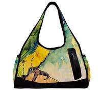 Borsa da palestra per donne e uomini, borsone da uomo, borsa da palestra da donna, borsa da palestra, borsa per la notte, guarda il mondo in modo diverso, Motivo 3191, 47x16.5x27cm(18.5x6.5x10.6in)