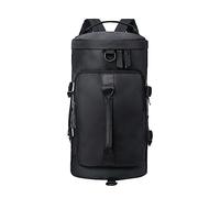 Borsa da palestra per donne e uomini, borsone sportivo con scomparto per scarpe e tasca, borse per la notte, per yoga, viaggi, nuoto, campeggio, leggero, 27 tote, Nero , Taglia unica