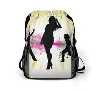 Borsa da palestra per donne e uomini Buon Natale Babbo Natale GiftTravel Borsone Zaino con coulisse per sport di grande capacità, Style-4, 45.5x41.5x36cm