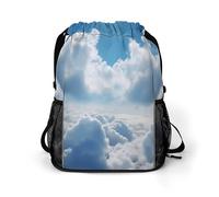 Borsa da palestra per donne e uomini Buon Natale Babbo Natale GiftTravel Borsone Zaino con coulisse per sport di grande capacità, Stile 8, 45.5x41.5x36cm