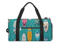 Borsa da palestra per tavola da surf per uomo e donna, resistente all'acqua, borsa da viaggio leggera per sport di viaggio, bianca, taglia unica