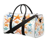 Borsa da palestra per uomini e donne, con motivo a stelle marine e perle, impermeabile, pieghevole, da viaggio, leggera, da portare con sé, per allenamento in ospedale
