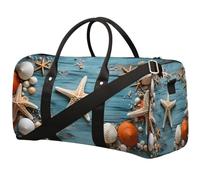 Borsa da palestra per uomini e donne, con motivo a stelle marine, in legno, pieghevole, impermeabile, leggera, da portare con sé, per allenamento e ospedale