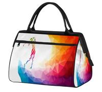 Borsa da palestra per uomo e donna, borsa da golf a tema sport, viaggi, sport, borsone impermeabile per il fine settimana borsa da notte leggera da portare con te