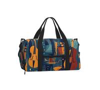 Borsa da palestra per violoncello per uomini e donne, borsa da viaggio colorata per weekend e viaggi, con scomparto per scarpe, impermeabile, per sport, notte, danza, yoga, borsa da portare con sé