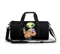 Borsa da palestra piccola con simbolo della pace degli alieni, borsa sportiva con tracolla per uomo e donna