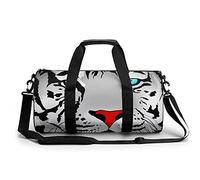Borsa da palestra portatile astratta tigre bianca per donne e uomini borsa da viaggio per sport stampa borsa da palestra divertente borsa da yoga