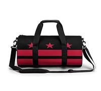 Borsa da palestra portatile con bandiera Washington DC per donne e uomini borsa da viaggio per sport stampa borsa da palestra divertente borsa da yoga