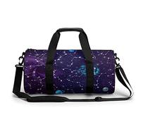 Borsa da palestra portatile con costellazioni dello zodiaco spaziale galassie pianeti per donne e uomini borsone da viaggio per sport stampa borsa da palestra divertente borsa da yoga