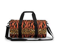 Borsa da palestra portatile con motivo a pelle di ghepardo e tigre per donne e uomini borsone da viaggio per sport stampa borsa da palestra divertente borsa da yoga