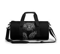Borsa da palestra portatile con ritratto di tigre nera e bianca per donne e uomini borsa da viaggio per sport stampa borsa da palestra divertente borsa da yoga