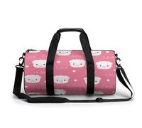 Borsa da palestra portatile con viso di maiale carino per donne e uomini borsa da viaggio per sport stampa borsa da palestra divertente borsa da yoga