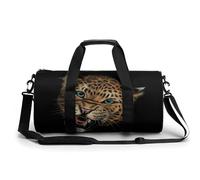 Borsa da palestra portatile di colore leopardo ringhiante per donne e uomini borsa da viaggio per sport stampa borsa da palestra divertente borsa da yoga