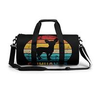 Borsa da palestra portatile vintage con cane chihuahua per donne e uomini borsa da viaggio per sport stampa borsa da palestra divertente borsa da yoga