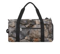 Borsa da palestra realistica con pareti in pietra per uomini e donne, resistente all'acqua, borsa da viaggio leggera per sport di viaggio, bianca, taglia unica