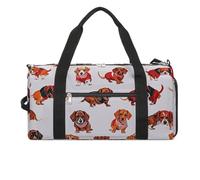 Borsa da palestra romantica con cane salsiccia per uomini e donne, borsa da palestra impermeabile, grande borsa da viaggio per allenamento