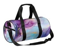 Borsa da palestra sportiva con stampa liquida in marmo viola | Borsone da viaggio per uomo e donna, grande borsa da viaggio per weekender, borsa da viaggio, borsa da allenamento per