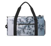 Borsa da palestra trasparente con fiocco di neve per uomini e donne, impermeabile, borsa da viaggio leggera per viaggi sportivi, bianco, taglia unica