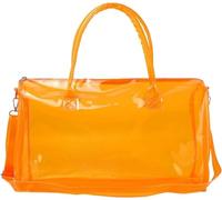 Borsa da palestra trasparente da donna, borsa da palestra trasparente, borsa da viaggio, borsa da allenamento, borsa da viaggio, impermeabile, colori pastello, Arancione tinta unita, Borsa da palestra