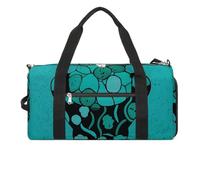 Borsa da palestra turchese e nera per uomo e donna, resistente all'acqua, borsa da viaggio leggera per sport di viaggio, bianca, taglia unica